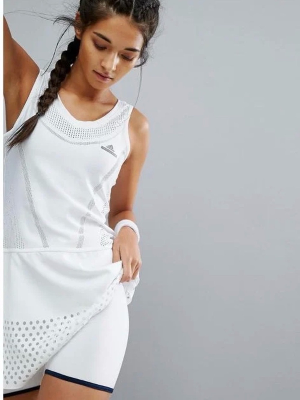 adidas White Laser-Cut Circle dress - Picture 2 of 11